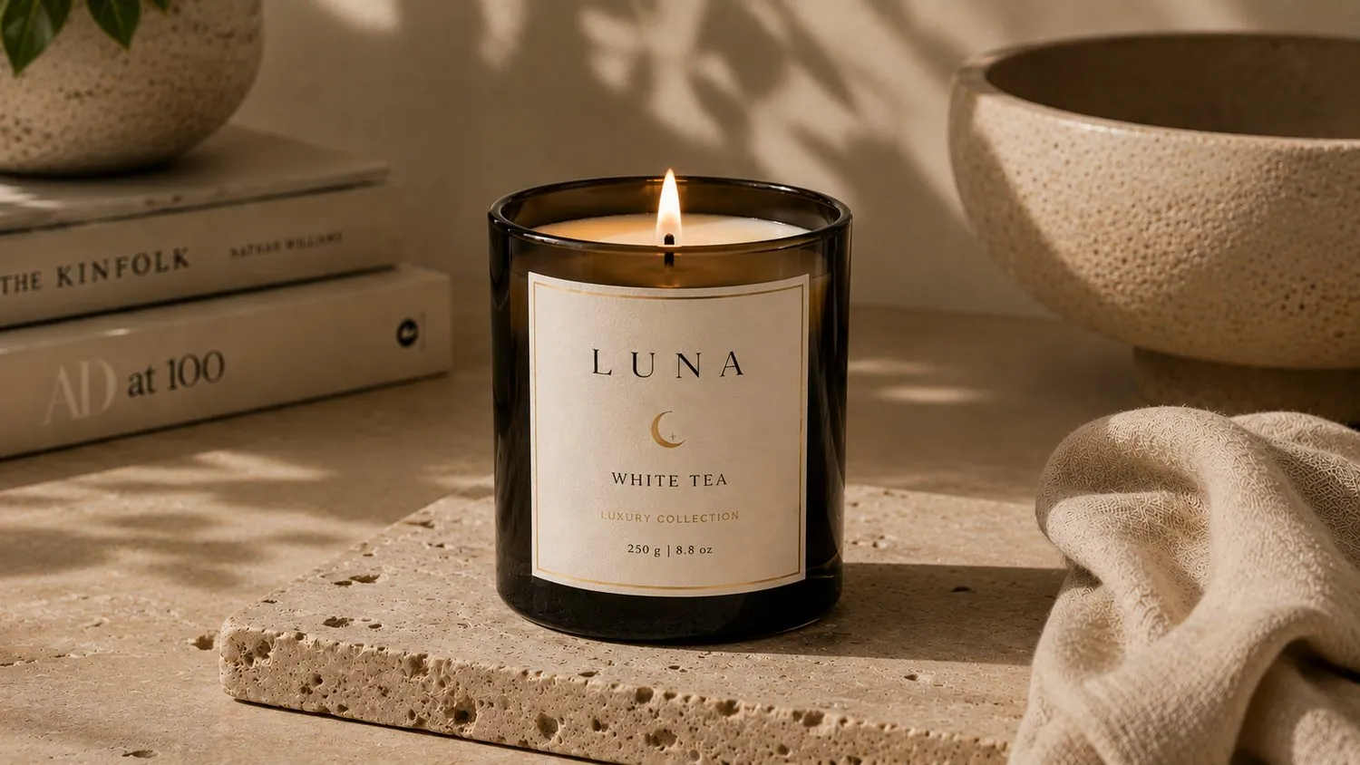 Vela LUNA White Tea Luxury de la selección de primavera